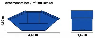 Absetzcontainer 7m3 mit Deckel